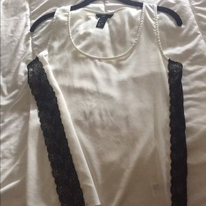 White & black top